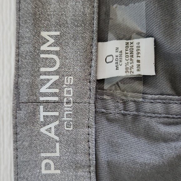 Chicos Platinum Womans Pants - Picture 3 of 8